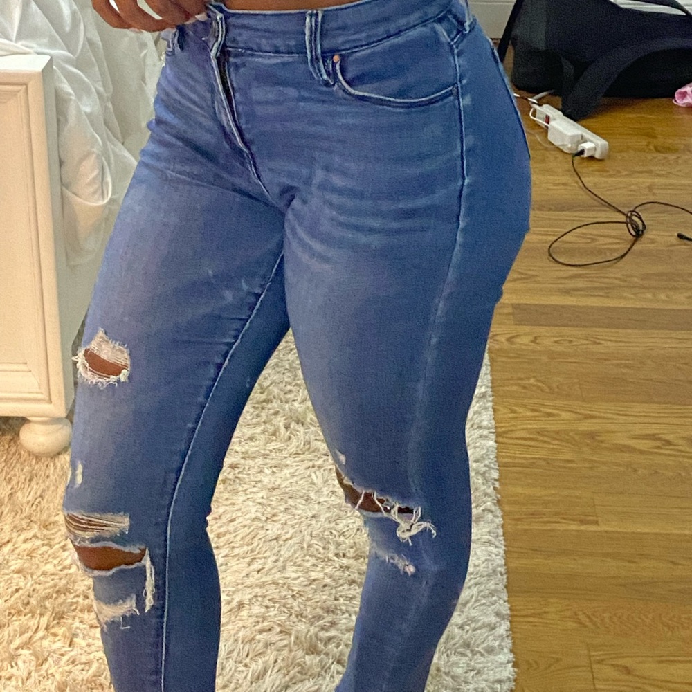 PACSUN distressed high rise skinny jeans